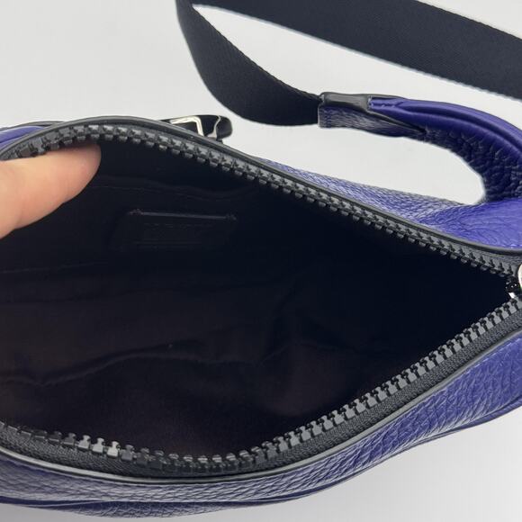 Coach Vale Belt Bag Womens Pebbled Leather Crossbody Fanny Pack Adjustable Grape - Picture 3 of 16